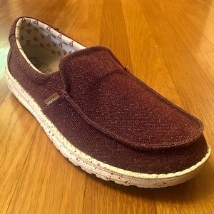 SOLD… Hey Dude Misty Burgundy Women's Size 9 Slip On Comfortable Casual Shoes